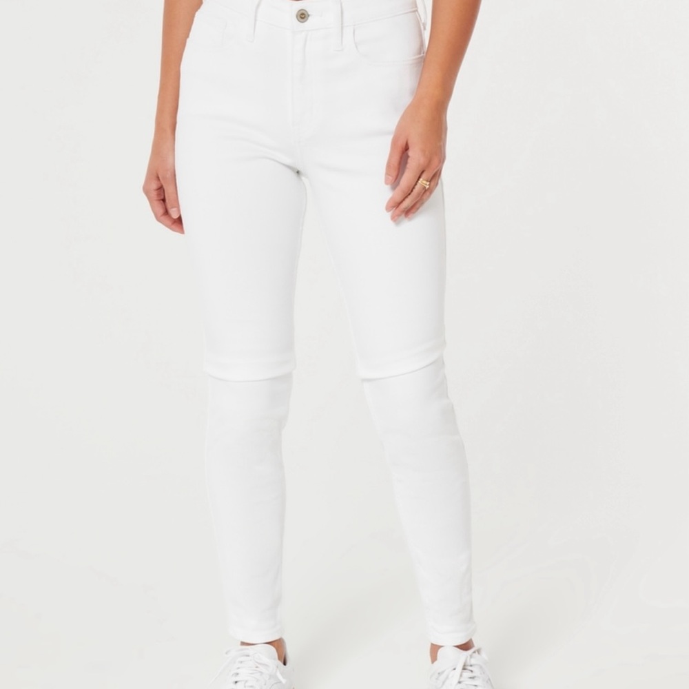 High rise white super skinny jeans white  size 14s